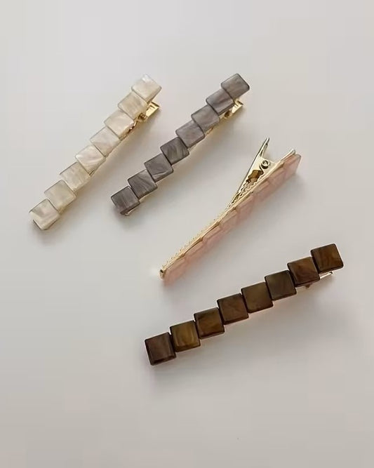 Pearl Square Hair Clips