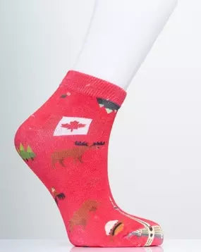 Red Canada Bamboo Ankle Socks 🍁