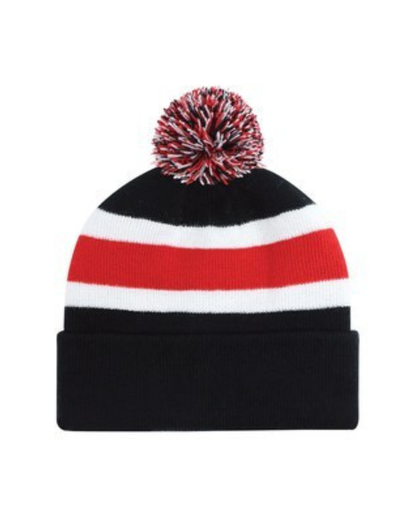The Striped Hockey Pompom Toque - 4 COLORS