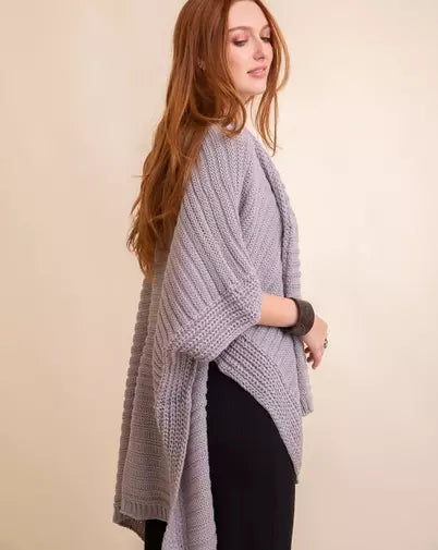 The Ribbed Knit Ruana - 2 COLORS