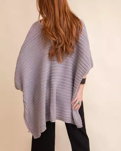 The Ribbed Knit Ruana - 2 COLORS