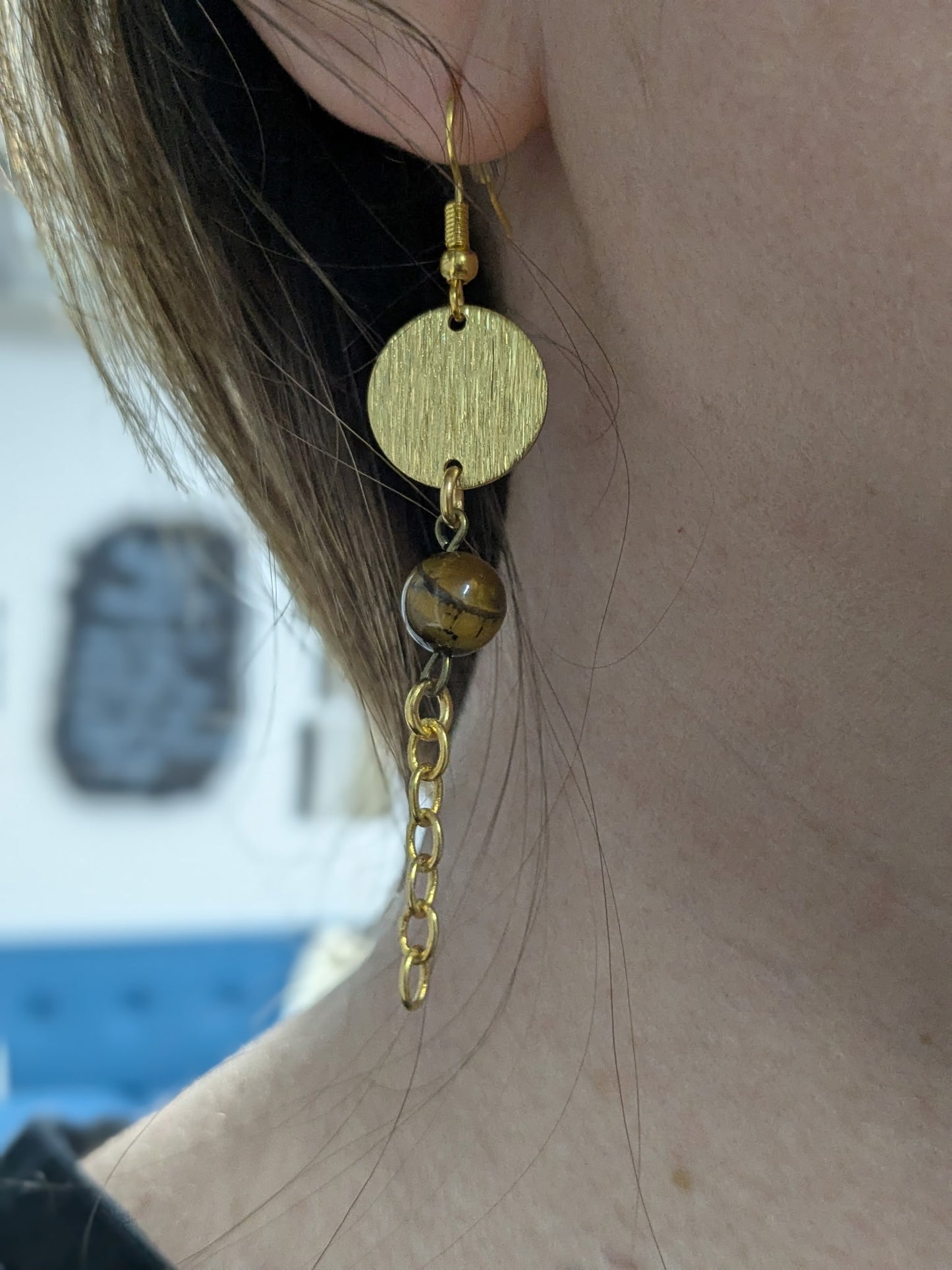 Rowena Tigers Eye Earrings