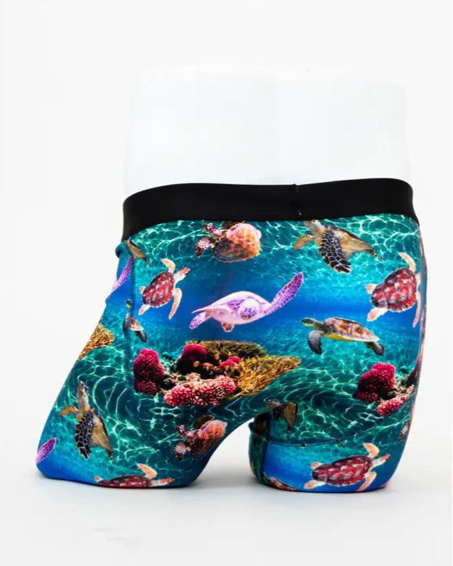 Sea Turtle Men's Bamboo Boxer Briefs 🍁