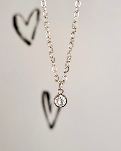 Silver Birthstone Necklace