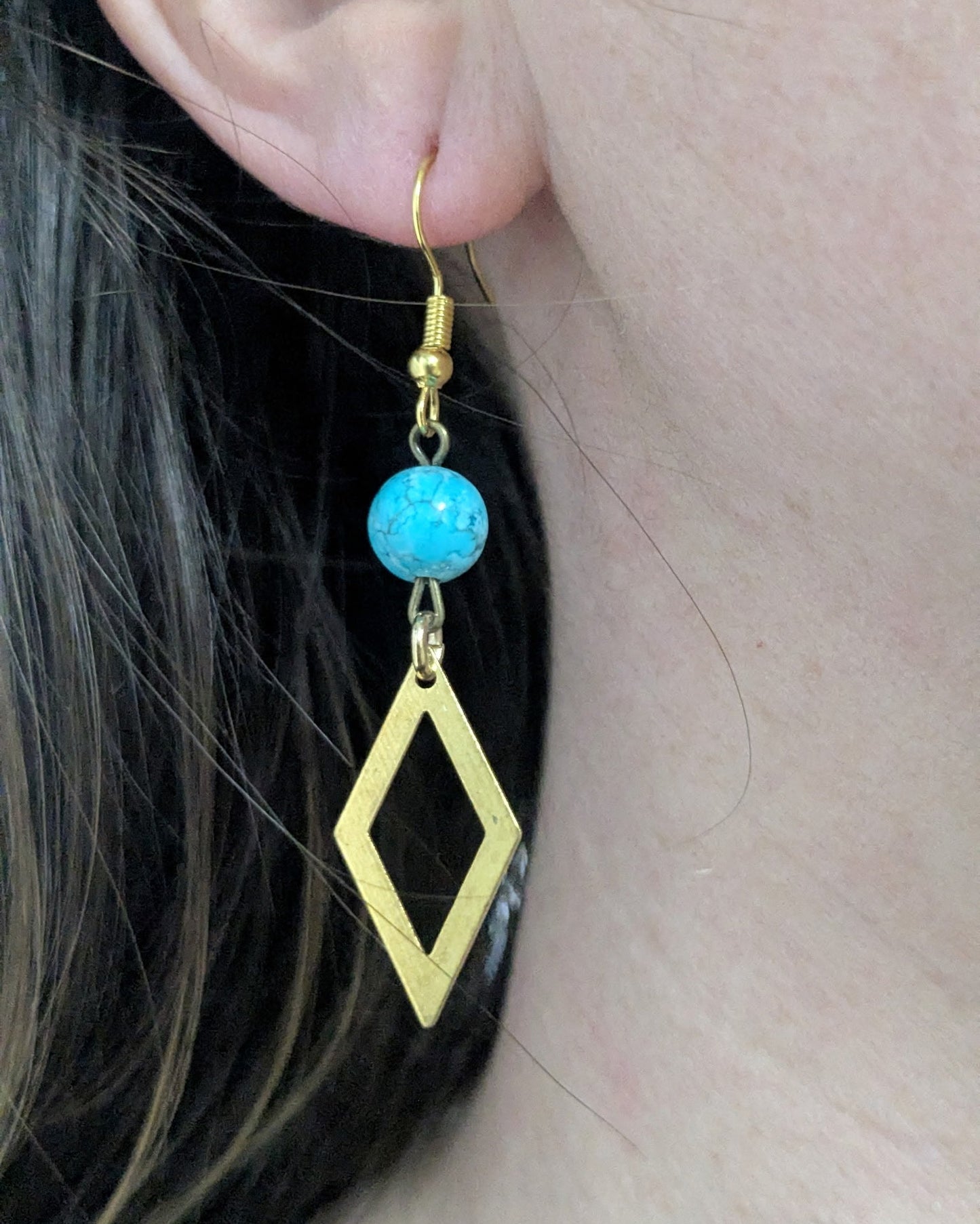 Skylark Blue Howlite Earrings