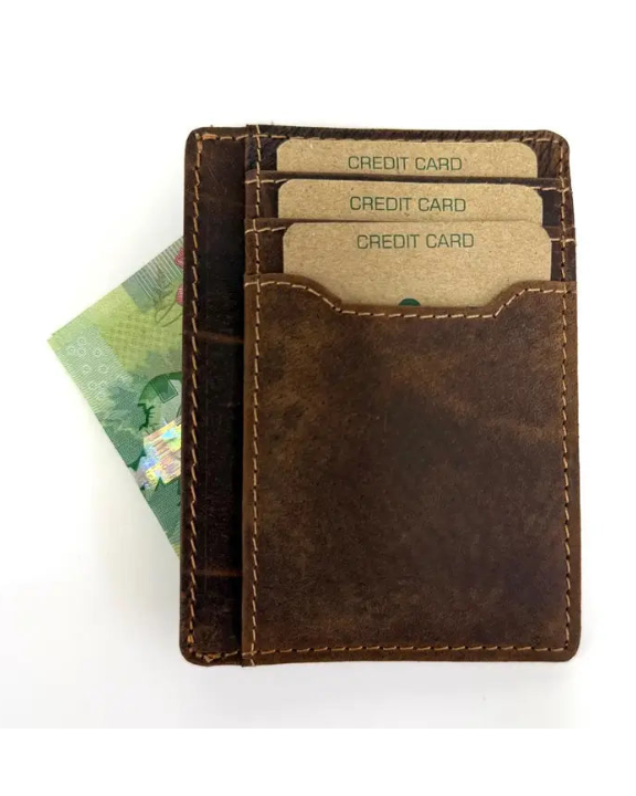Slim Leather Unisex Card Wallet