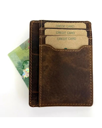 Slim Leather Unisex Card Wallet