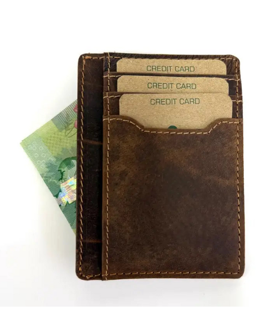 Slim Leather Unisex Card Wallet
