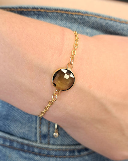 Gold Crystal Glide Bracelet