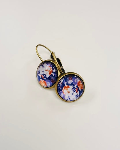 Spirited Blossom Cabochon Drop Earrings