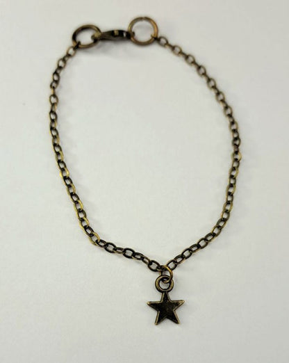 Star Brass Charm Bracelet
