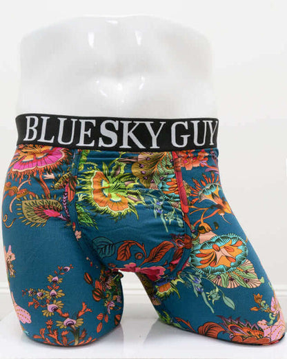 Teal Fantasy Bamboo Boxer Briefs 🍁