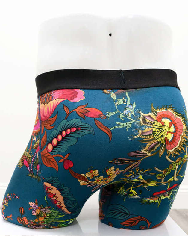 Teal Fantasy Bamboo Boxer Briefs 🍁