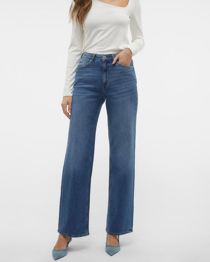 The Tessa Dark Wash Wide Leg Jeans