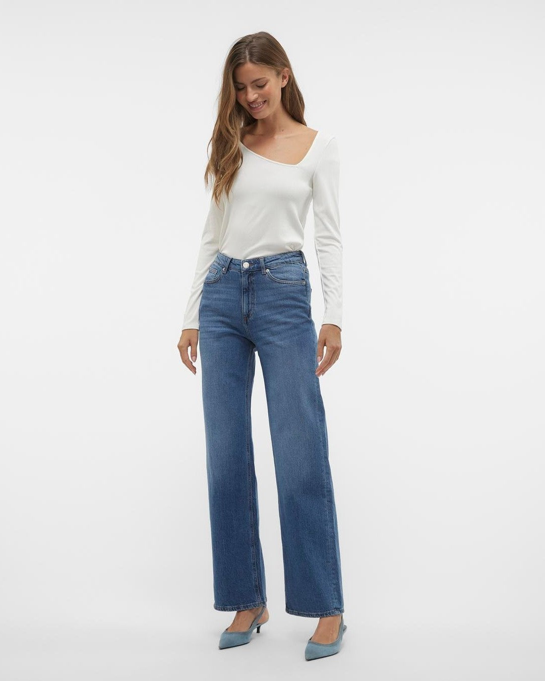 The Tessa Dark Wash Wide Leg Jeans