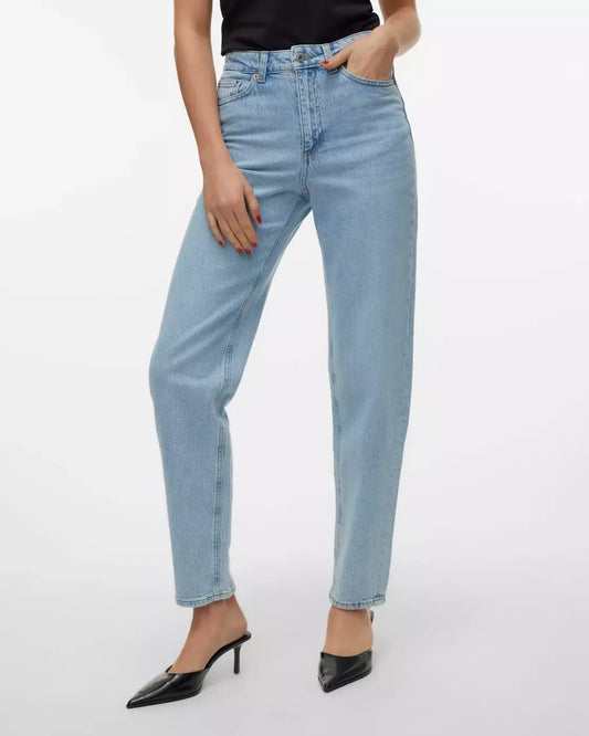 The Tessa Light Denim Mom Jean