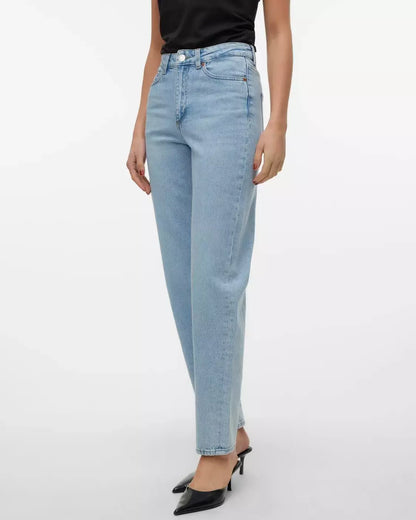 The Tessa Light Denim Mom Jean