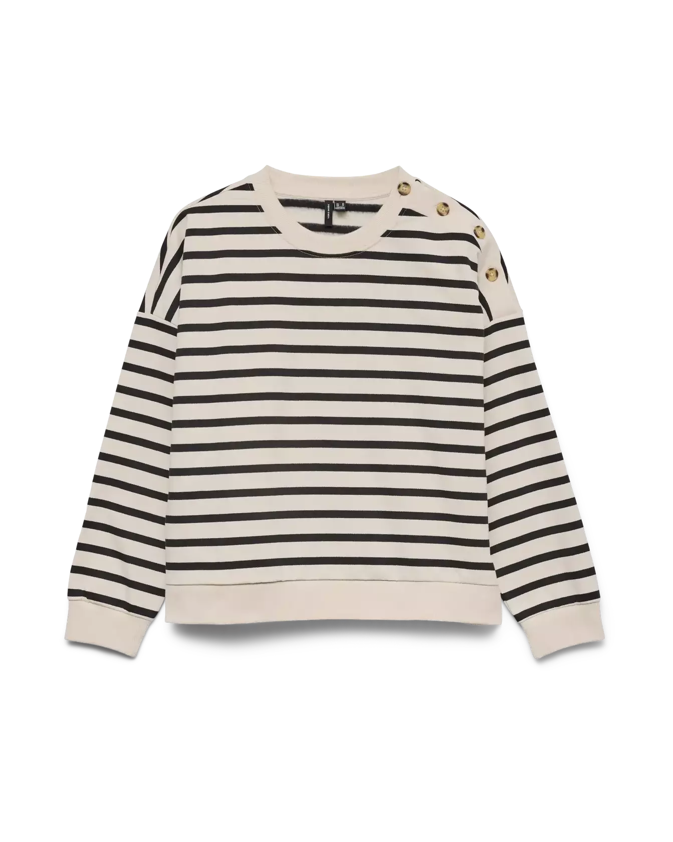 The Tony Long Sleeve Stripe Button Sweatshirt