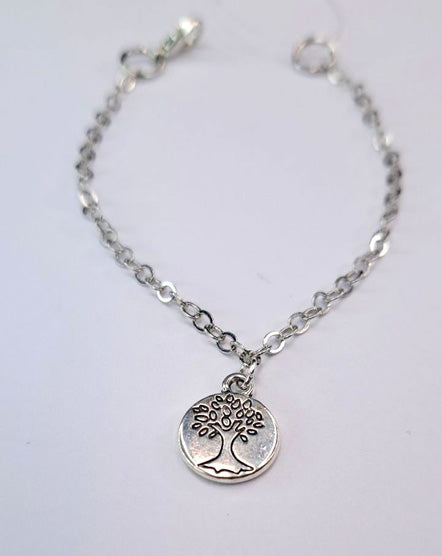 Tree Silver Charm Bracelet