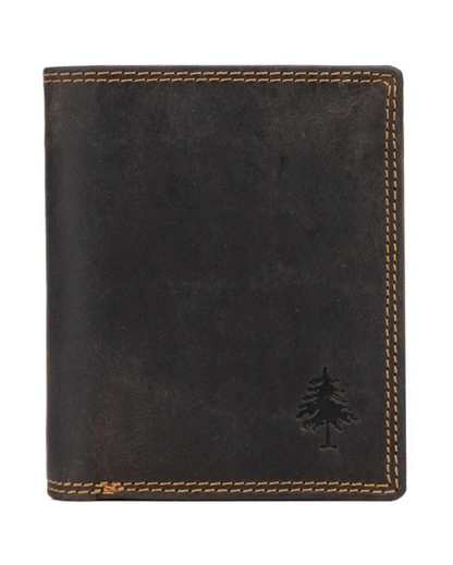 The Tyler Men’s Folded Leather Wallet with Coin Pocket