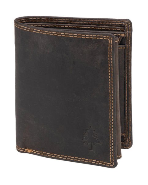 The Tyler Men’s Folded Leather Wallet with Coin Pocket