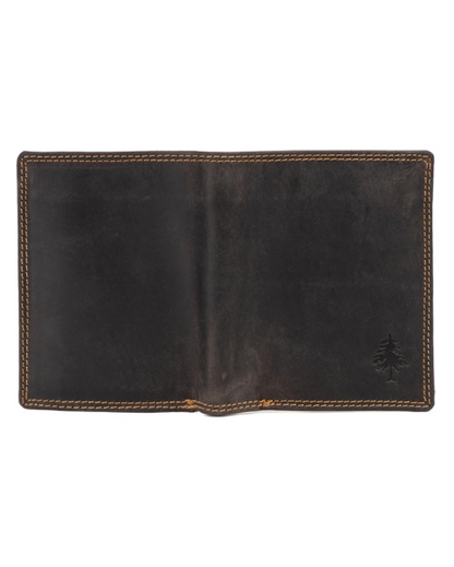 The Tyler Men’s Folded Leather Wallet with Coin Pocket