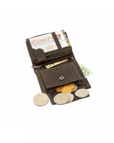 The Tyler Men’s Folded Leather Wallet with Coin Pocket