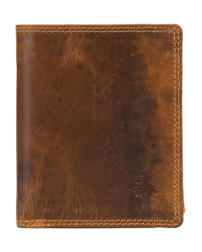 The Tyler Men’s Folded Leather Wallet with Coin Pocket