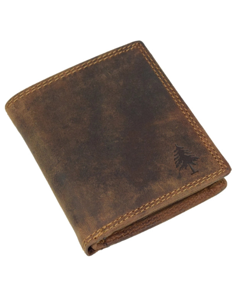 The Tyler Men’s Folded Leather Wallet with Coin Pocket