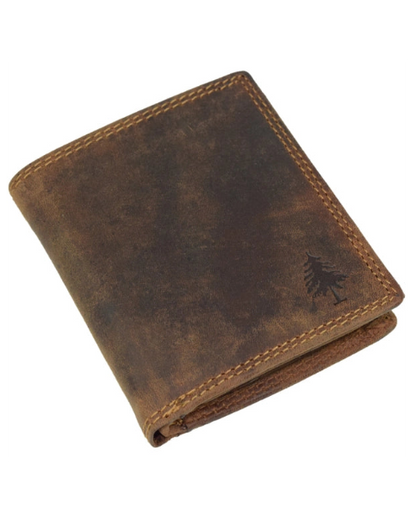 The Tyler Men’s Folded Leather Wallet with Coin Pocket