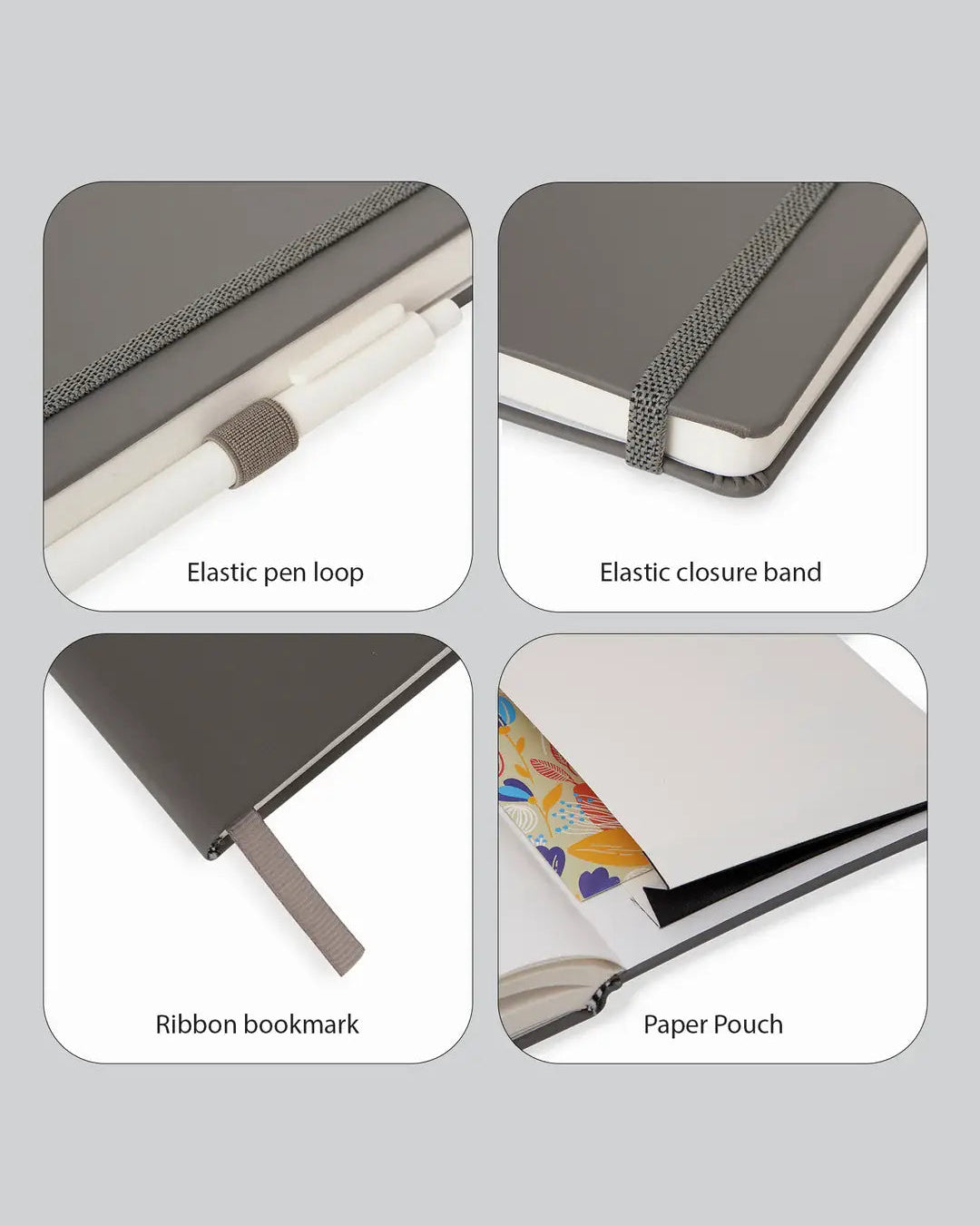 Vegan Leather Lined Notebook - 4 COLORS 🍁