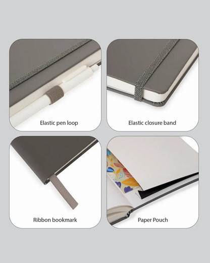 Vegan Leather Lined Notebook - 4 COLORS 🍁