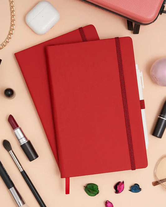 Vegan Leather Lined Notebook - 4 COLORS 🍁