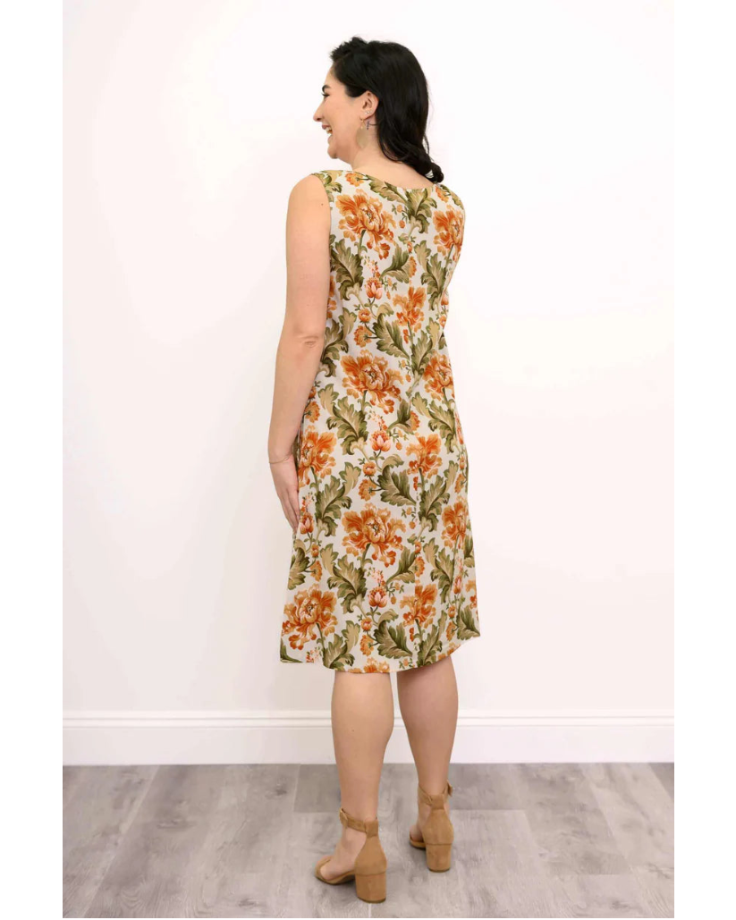 The Velma Khaki Tapestry Linen/Bamboo Dress 🍁