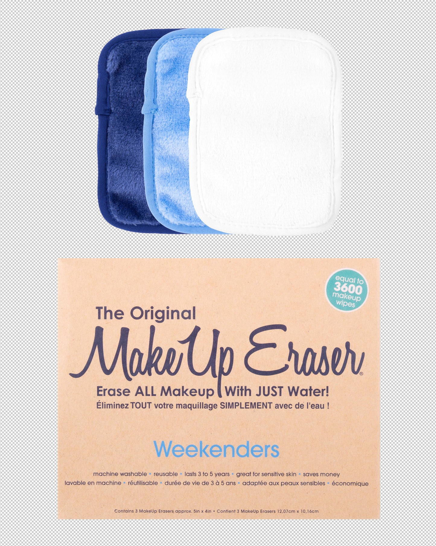Weekenders Blue 3-Day Set MakeUp Eraser