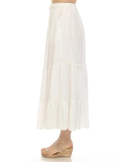 Homespun Tiered Maxi Skirt