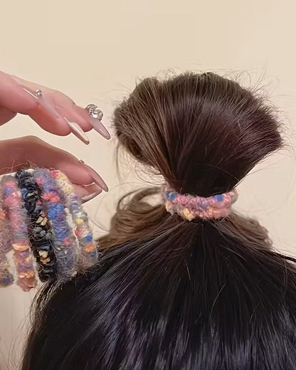 Colorful Wool Scrunchies - 3 pack