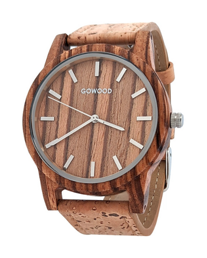 Zebra Wood + Cork Watch 🍁