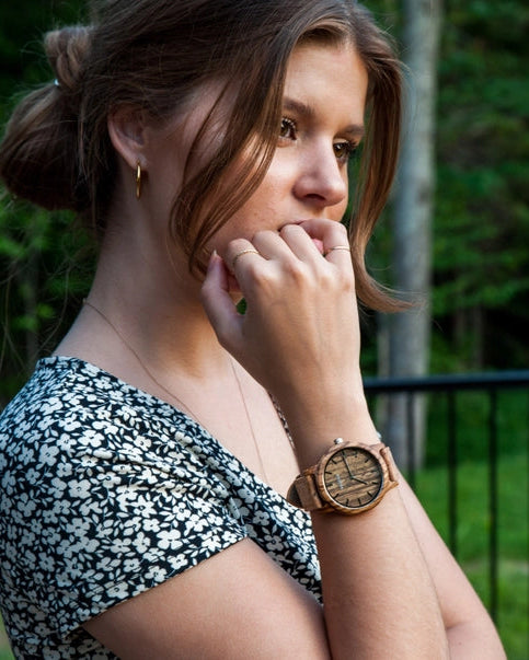Zebra Wood + Cork Watch 🍁