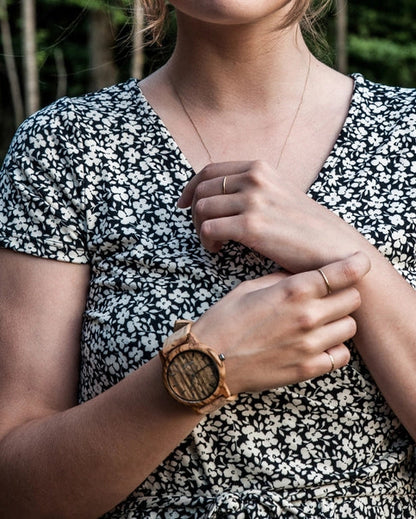 Zebra Wood + Cork Watch 🍁