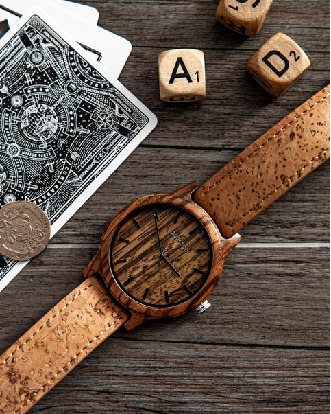 Zebra Wood + Cork Watch 🍁