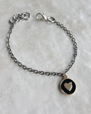 black heart bracelet
