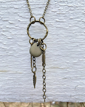 stone dream catcher necklace