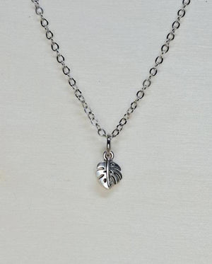 Fern Silver Short Necklace