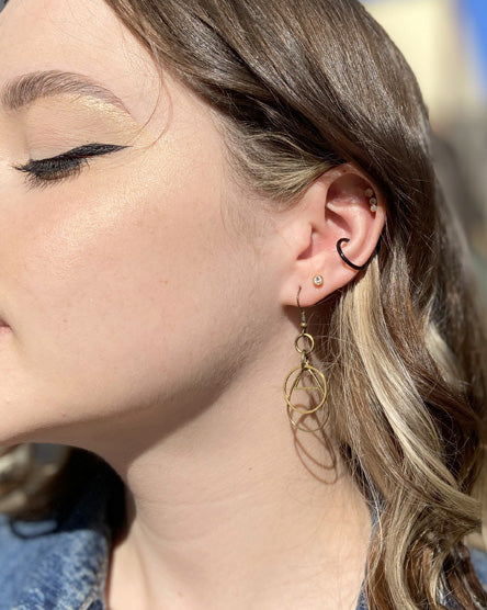 Ear shaped clearance earrings