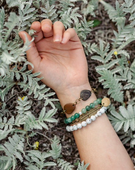green aventurine + lava stone diffuser bracelet