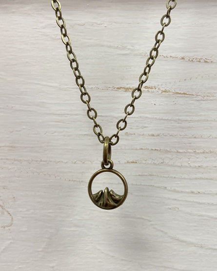 mountain brass choker necklace