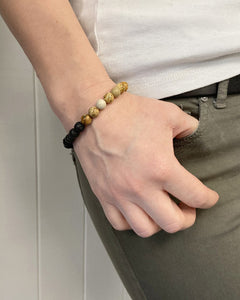 picture jasper + lava stone diffuser bracelet