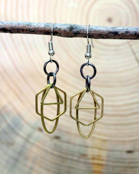 geometric shape shaker earrings