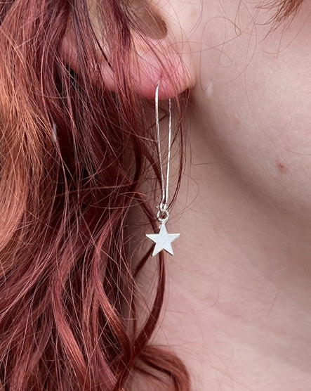 star silver earrings
